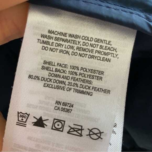 COLUMBIA Duck Down Navy Blue Full Zip Puffer Jacket Size L - Picture 11 of 11